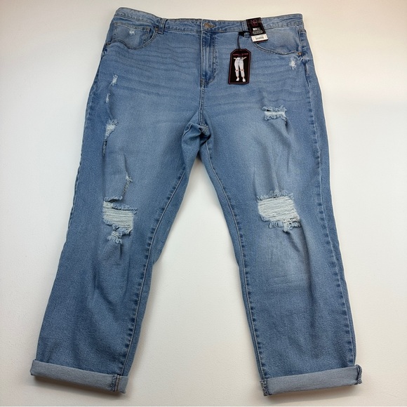 No Boundaries High Rise Mom Jeans Plus Size Juniors 21 / 2X / 20W - Picture 1 of 14